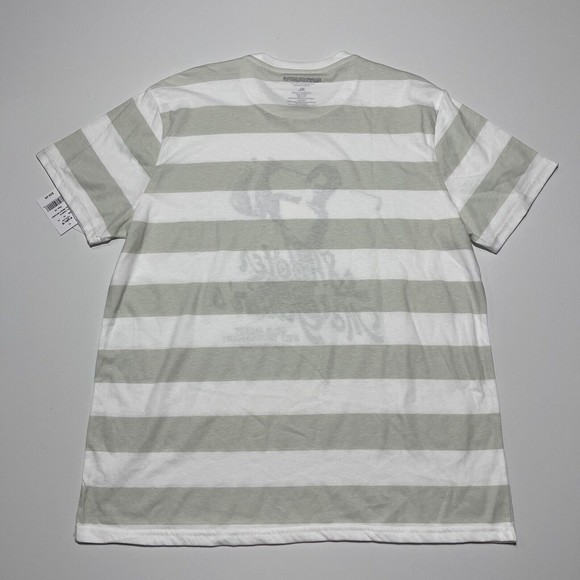 HAPPY GILMORE - T-SHIRT TEE MEN’S Medium WHITE Striped MCGAVIN GRAPHIC PRINT NWT - Picture 2 of 4